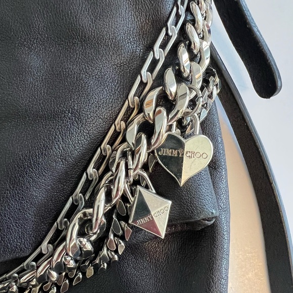 Jimmy Choo Large Biker Chain Hobo Bag - Picture 6 of 14